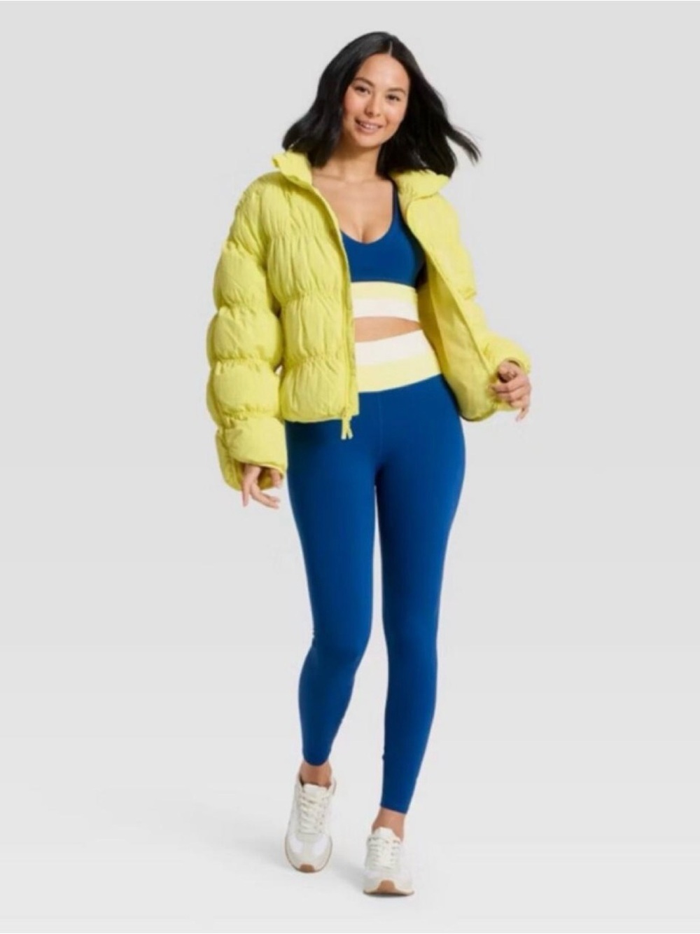 NWT! JoyLab Neon Yellow Puffer Jacket SZ S